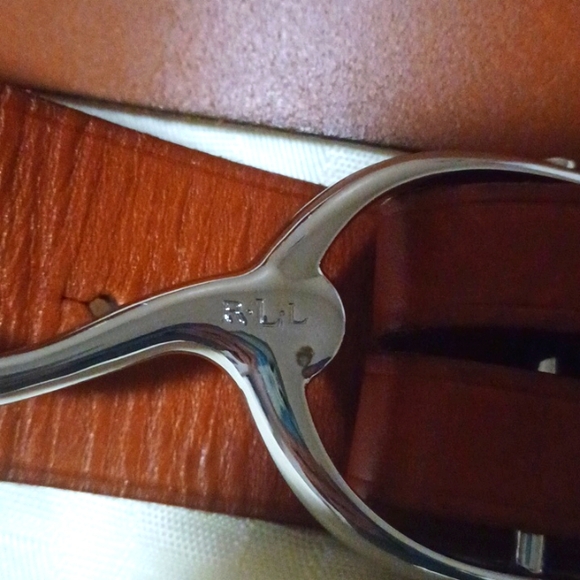 Lauren Ralph Lauren, Genuine Brown Leather Spur Belt. SZ M - Picture 5 of 10